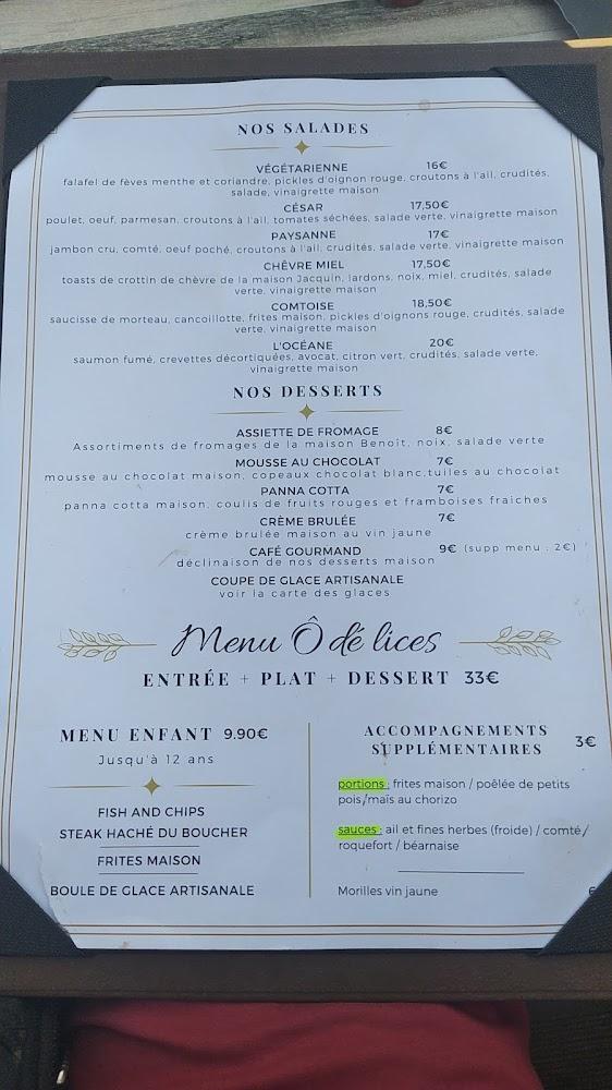 Ô Dé Lices - Menu Image 2